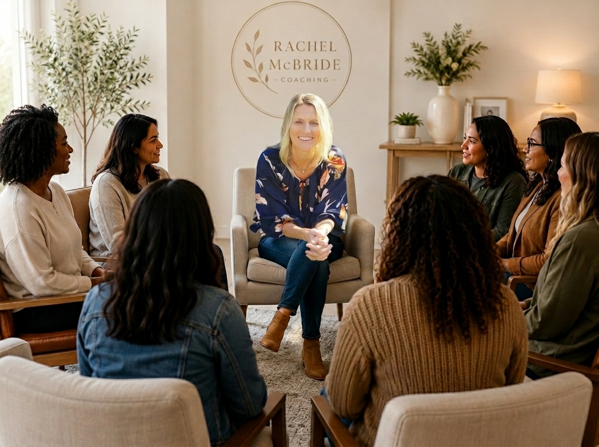 Rachel leading a women's release circle